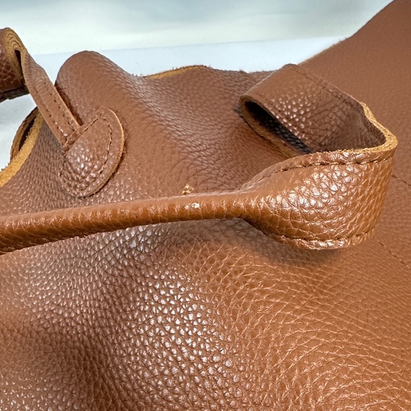 Tanger Large Brown Leather Tote with Tassel - Picture 12 of 14